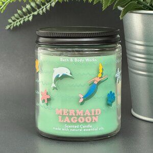 BBW Mermaid Lagoon Bath & Body Works Mason Jar Single Wick Candle